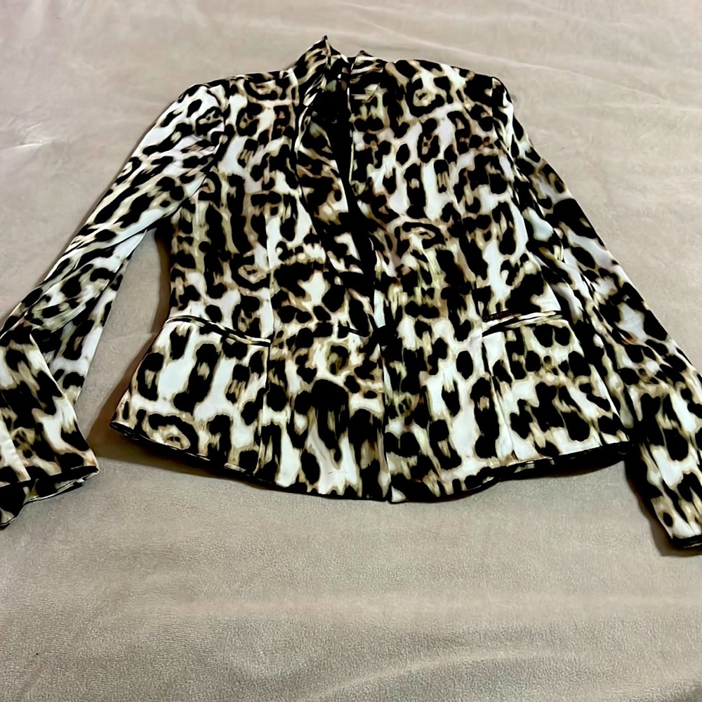 Guess cheetah print blazer.